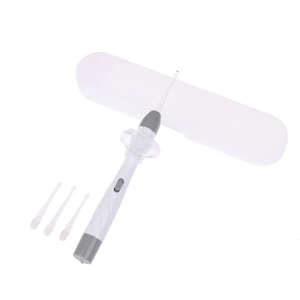 

8X Magnifying Glass Luminous Ear Spoon with Storage Box 2 Soft Spoon LED Light Earpick Adjustable Non-slip Handle