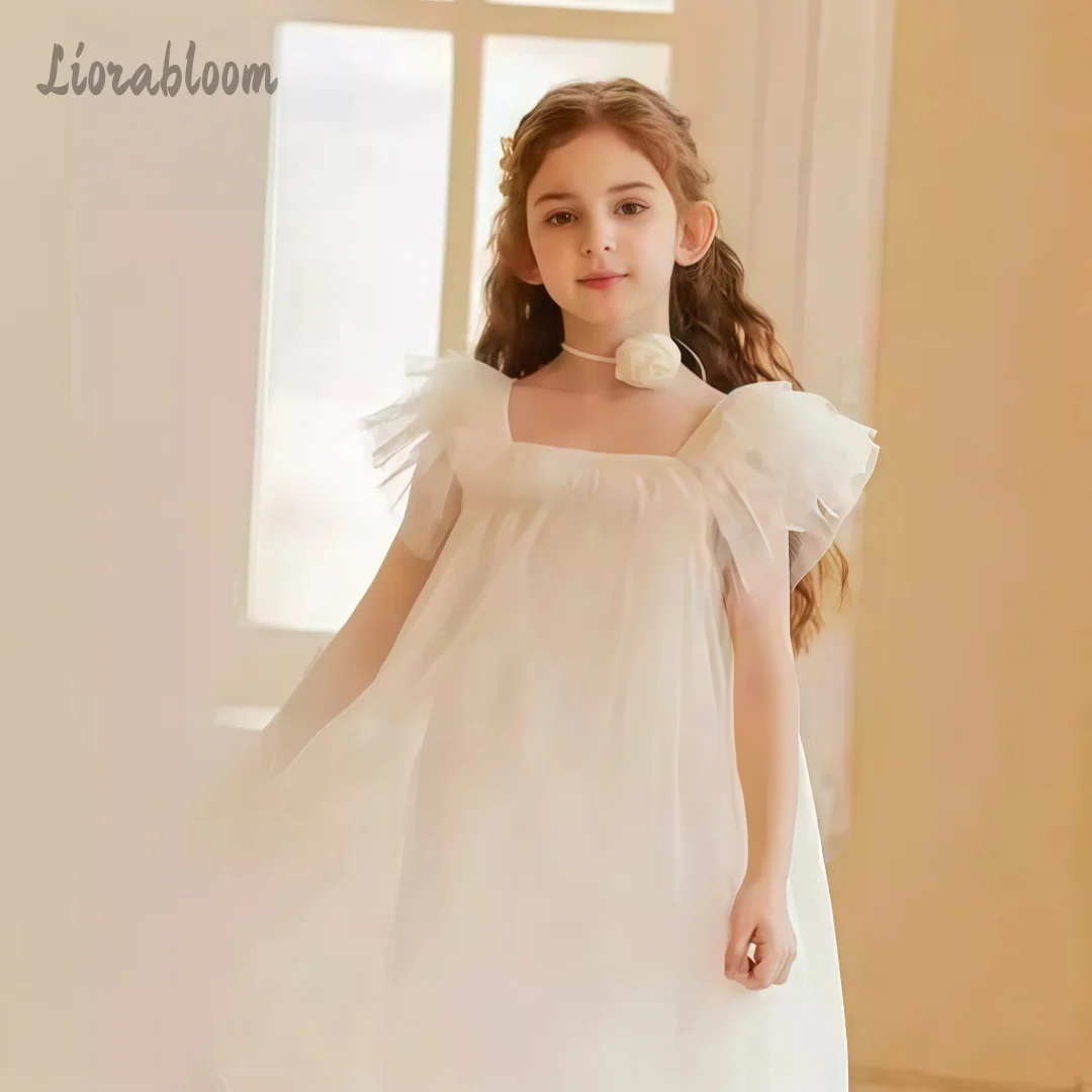 Girls' Multi-Color Tulle Dress Fluffy Skirt Flower Girl Dress Party Dress Princess Dress Elegant Girls' Dress