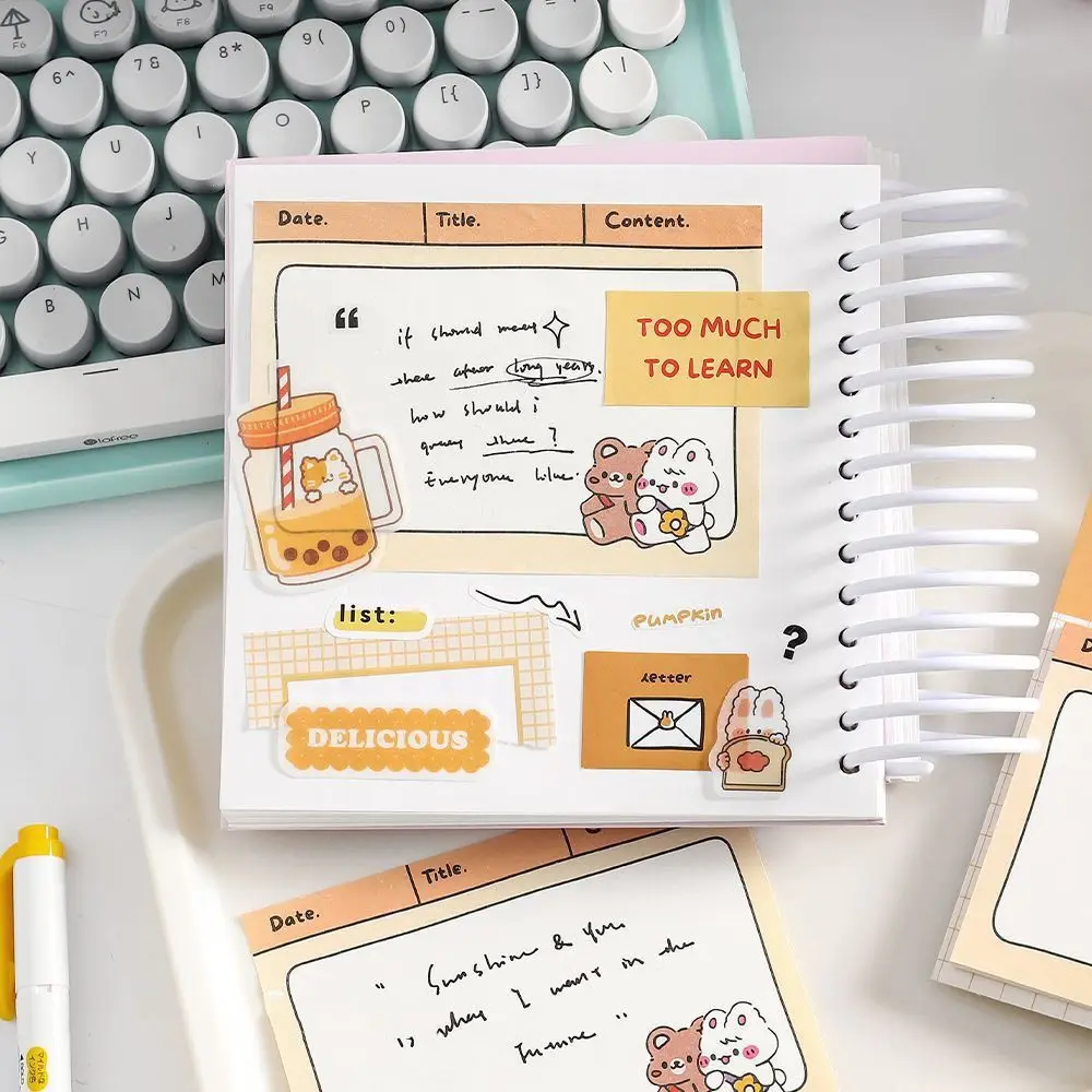 Cream Style Memo Pad Cute Puppy Write Smoothly Weekly And Daily Notebook Memo Diary Planner Scrapbooking Card