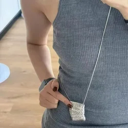 Statement Heavy Metallic Long Necklace For Women Personality Chains Luxury Bag Design Pendant Runway Jewelry