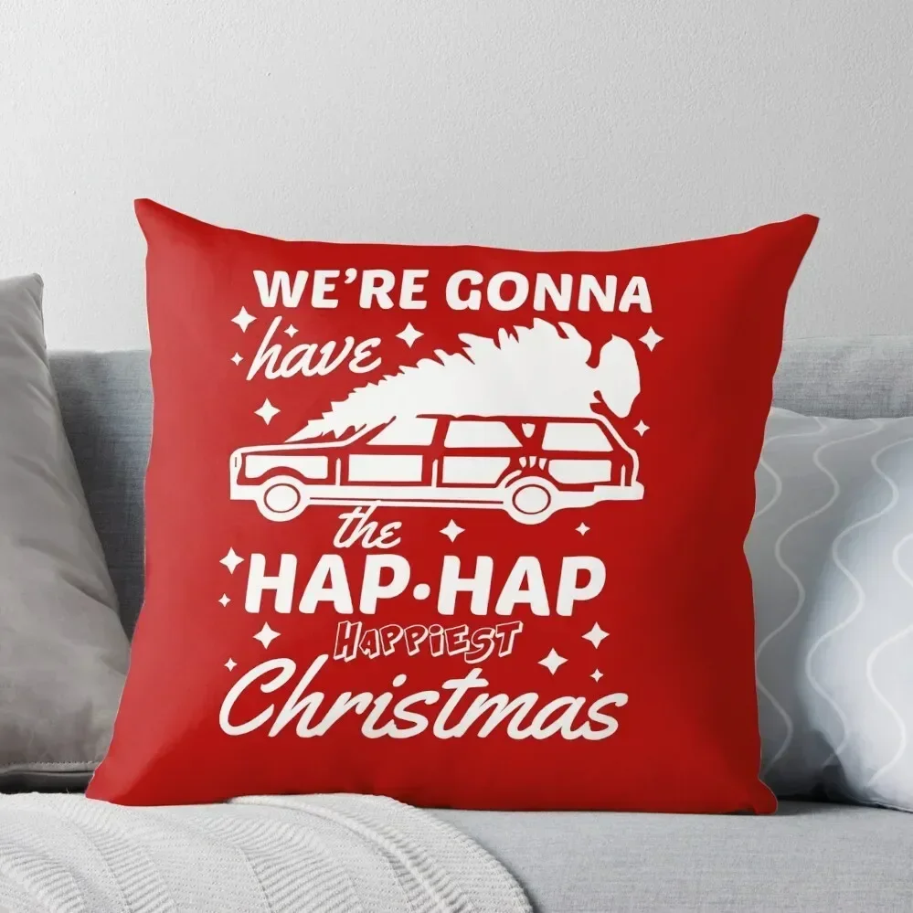 We're Gonna Have The Hap Hap Happiest Christmas Throw Pillow anime girl Decorative Cushions For Living Room pillow