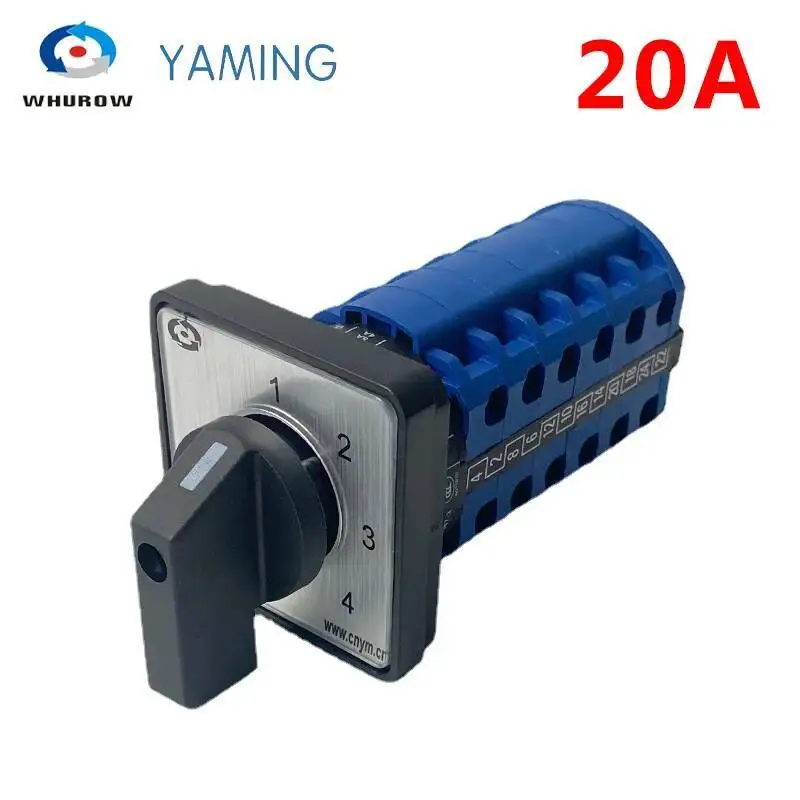 LW26-32/6 LW28-20 четыре позиции 6 полюсов 20A 32A 690V серебряный контакт универсальный переключатель поворотного двигателя Cam Switch