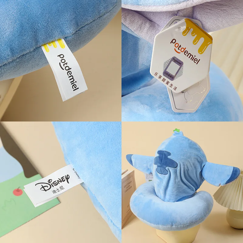 ディズニー純正 シディチ フード付きU字型枕 フード付きブランケット ミッキーぬいぐるみ帽子 ぬいぐるみ 冬の誕生日プレゼント。