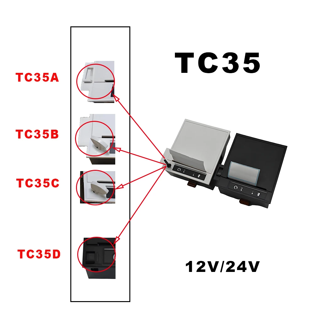 TTL 80mm Front Panel Printer with Lockable Door Compatible with 58mm Printing Width Thermal Label Printer with USB Interface