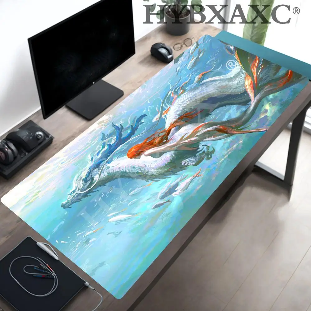 

HYBXAXC Fantasy Dragon Gaming Mouse Pad Durable Rubber Anti-Slip Stable Smooth Table Mat for Computer Keyboard Home Office