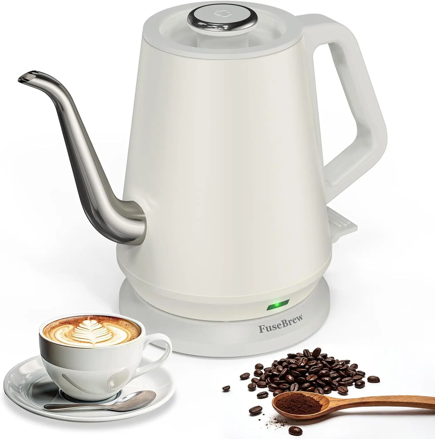 Gooseneck Electric Kettle 0.8L, 1200W Fast Boiling Stainless Steel – Auto Shut-Off, Precision Pour Over Kettle for Coffee & Tea,