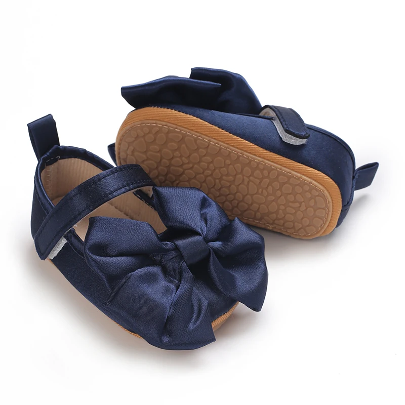 NEW Infant Toddler Bowknot Non-slip Rubber Soft-Sole Flat 0-18 Months Baby Casual Shoes  First Walker Newborn Bow Decor