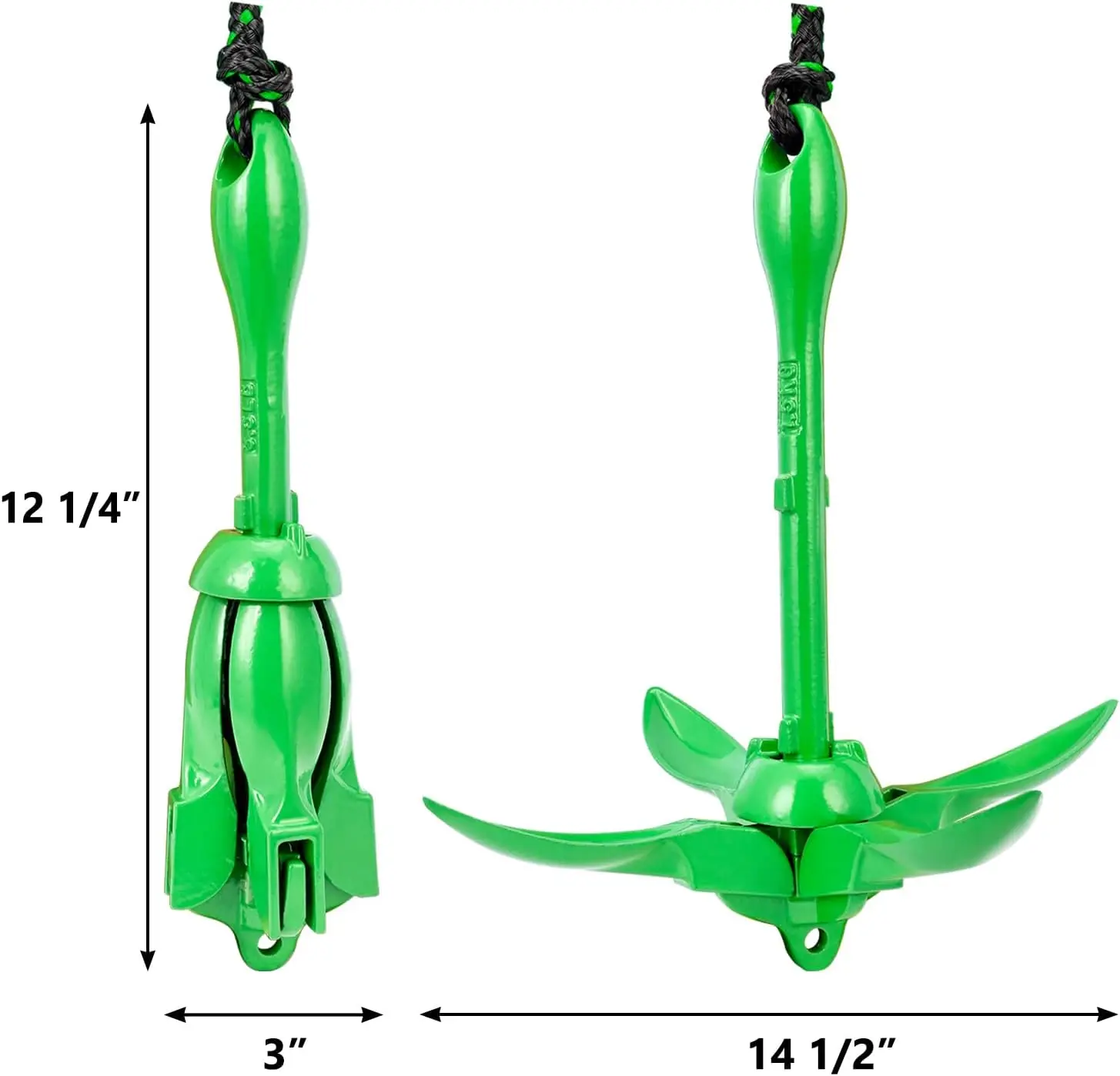 1.5/3.5 lb Compact Kayak Anchor Kit for Kayaks Canoes and SUPs
