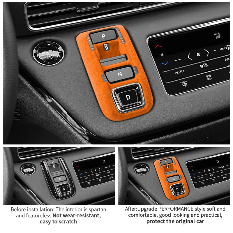 Made of Alcantara For Honda Elysion (22-26) / Odyssey (22-26) Car Gear Shift Panel Boot Cover Anti Scratch Interior Accessories