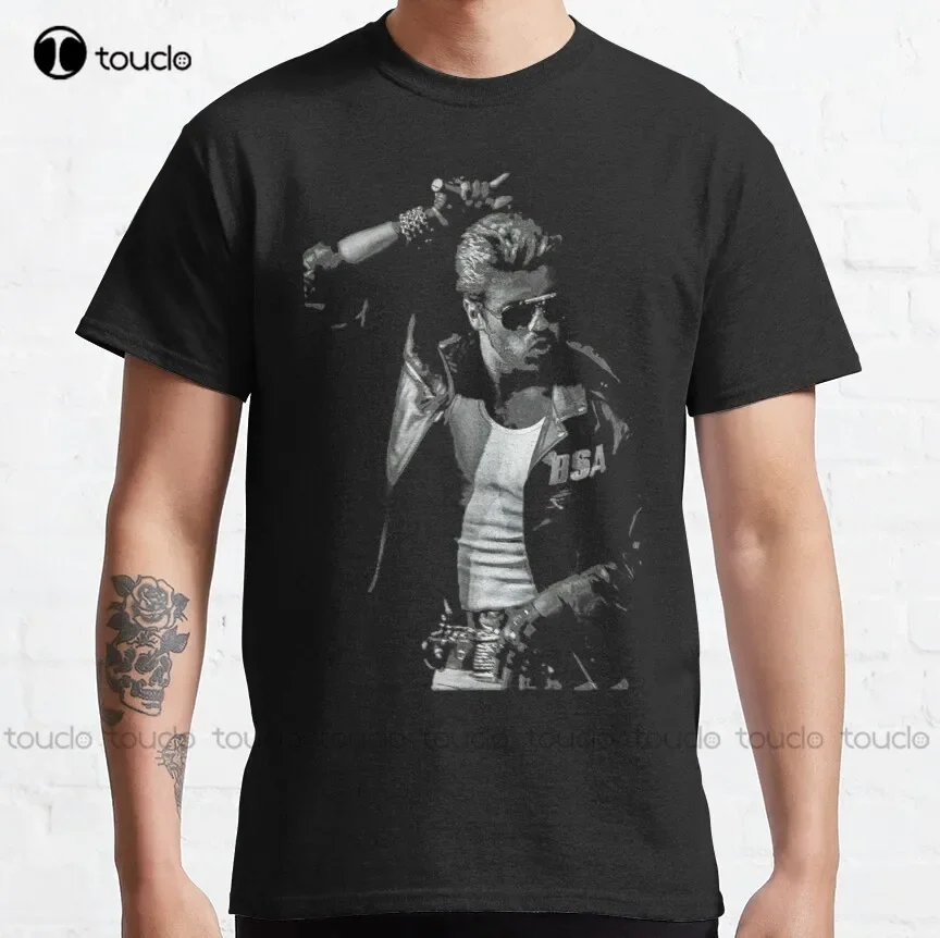 Retro George Tshirt Michael Love Musician Legends Never Die T Shirt Classic T-Shirt Tshirt For Men Custom Aldult Teen Unisex New