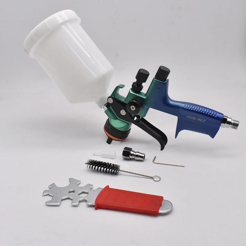 Pistola a spruzzo HVLP 4000B di alta qualità 1.3mm Spruzzatore professionale Vernice Aerografo Riparazione Pistola a vernice spray Aerografo per la verniciatura di auto