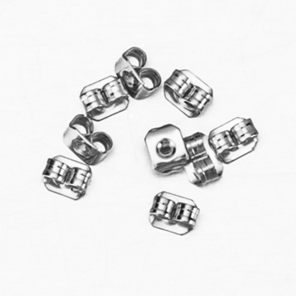 200pcs 3/4/5/6/8/10/12mm Stainless Steel Earring Posts with Butterfly Earring Backs for DIY Dangle Stud Earrings Jewelry Making