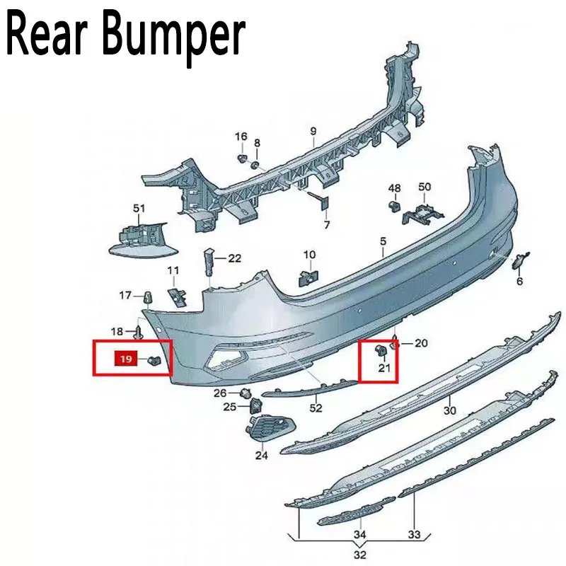 Plastic Bumper Clips Wing Mounting Grommet Nuts Screws 1404969 / 24449408 For Audi Ford Focus Opel Vauxhall