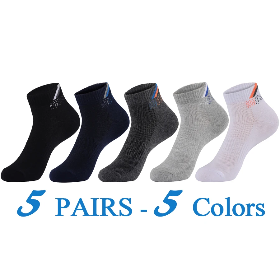 5 Paar/Set Herren-Laufsocken, Casual Outdoor-Sport, Baumwolle, Orange-Rot gestreift, Kompression, Schwarz, 15 Stile, Reise, Bestseller 2026 – Detail 24