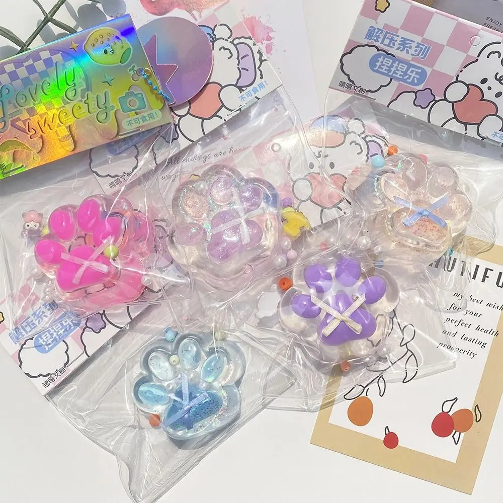 

Безопасная TPR кошачья лапа, игрушка с медленным отскоком, прозрачная жемчужная сжимаемая кошачья лапа, мультяшная милая игрушка с кошачьим когтем, детская игрушка