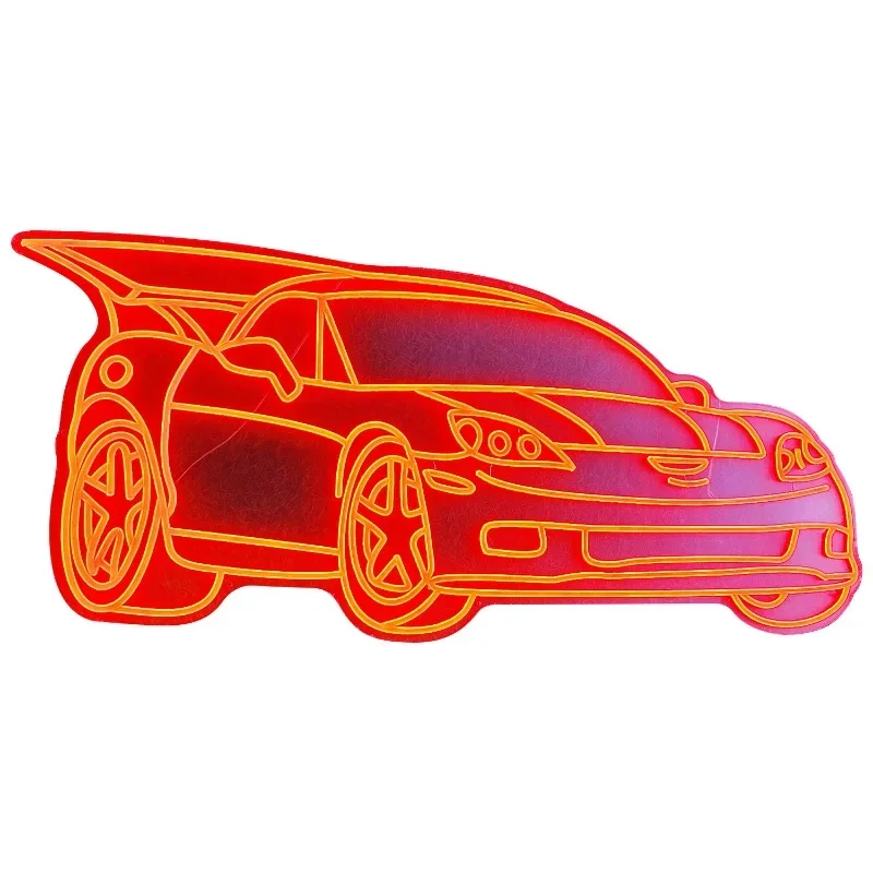

Amazon led neon luminous word creative car shape DIY acrylic neon decoration
