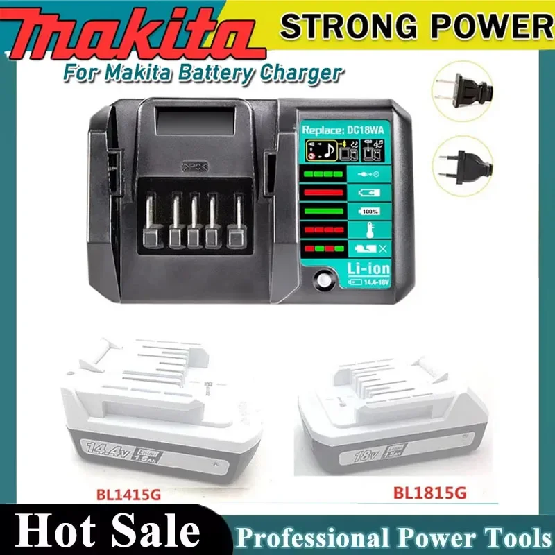 

Зарядное устройство Makita DC18WA BL1815G BL1413G для литий-ионных аккумуляторов Makita 14.4V-18V серии G, для перезаряжаемых инструментов, 100V-240V