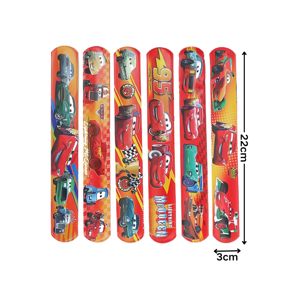 12/24/36개 자동차 슬랩 팔찌 파티 선물 라이트닝 - Lighting Mcqueen Birthday Decor 리뷰 및 가격