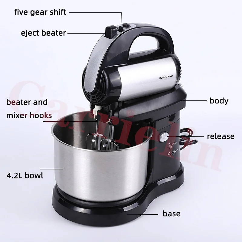 Household 4.2L Egg Beater Kneading Machine Cream Mixer And Pasta Machine Cook Machine