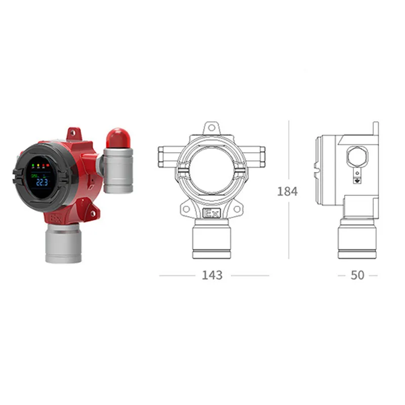 KOOJN-Detector de Temperatura e Umidade à Prova de Explosão, Alarme Industrial, Armazém, Temperatura Laboratorial e Transmissão de Umidade