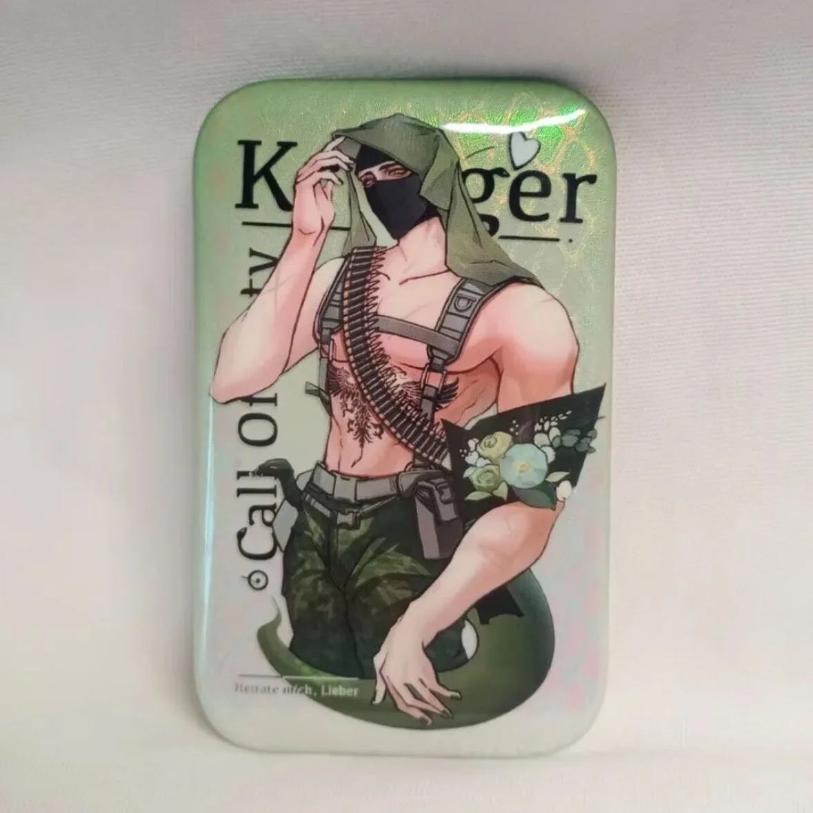 

Периферийный значок Call of Duty Krueger с квадратным стержнем, олованая брошь, украшение для рюкзака, просо