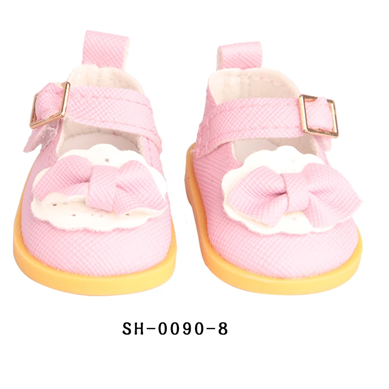 Cute 14" American Doll Clothes 4 Styles Pink Purple Princess Outfits + 3 Pairs 5CM Bow Shoes For 30-35cm Girl Nancy Girl Dolls