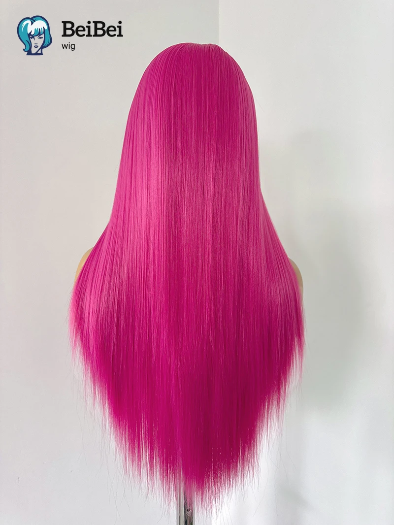 ميرا الوردي الدانتيل شعر مستعار أمامي للنساء 26 بوصة طويلة شعر مستعار مستقيم 13*4 الدانتيل أمامي الطبيعي بيروكات صناعية ل تأثيري Pelucas