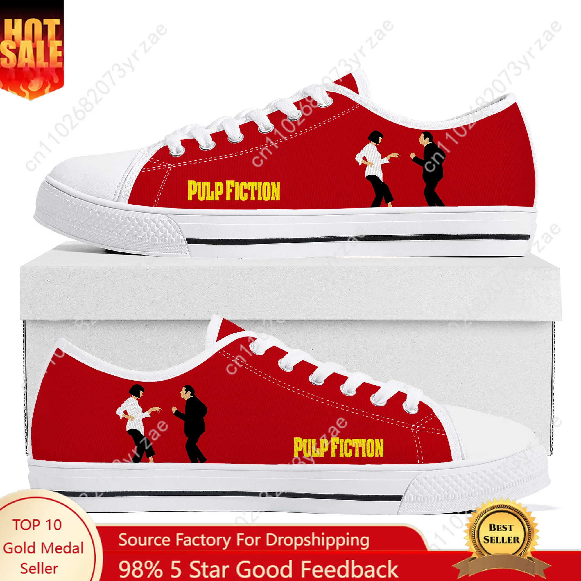 

Pulp Fiction Low Top High Quality Sneakers Mens Womens Teenager Canvas Sneaker Casual Shoes Fashion Patterns Customized Shoes