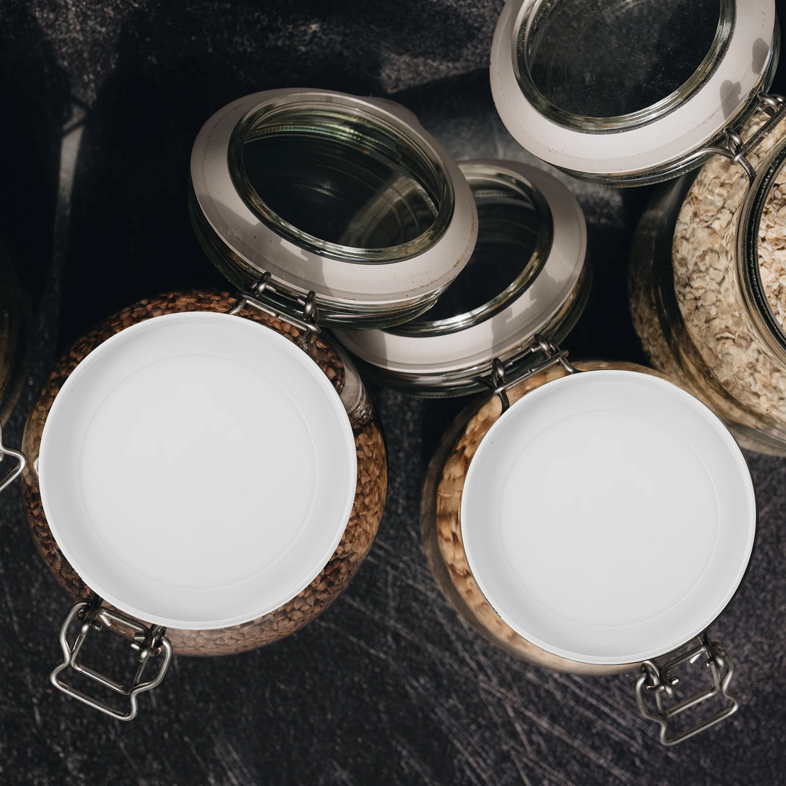 

4Pcs Storage Jar Lids Reusable Anti-Leak Sealing Caps for Canning Jams Tea Candy Kitchen Glass Jar Protectors Jars Covers