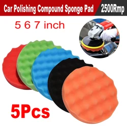 Car Polisher Composto Polimento Esponja Pad, Auto Beauty Polishing Tool Kit, lavagem e manutenção, 150mm, 180mm, 6 