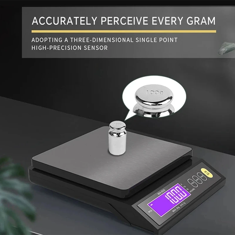 AC88-Digital Scale Rechargeable Electric Scale 0.1G 1G Kitchen Scale Counting Tare Auto Power Off Unit Conversion