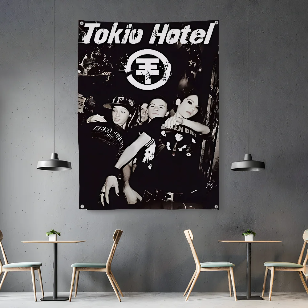 T-TokioS H-Hotel Band Music Flag Home&Garden Outdoor Microfiber Printed Decoration Background Art Flag Banner