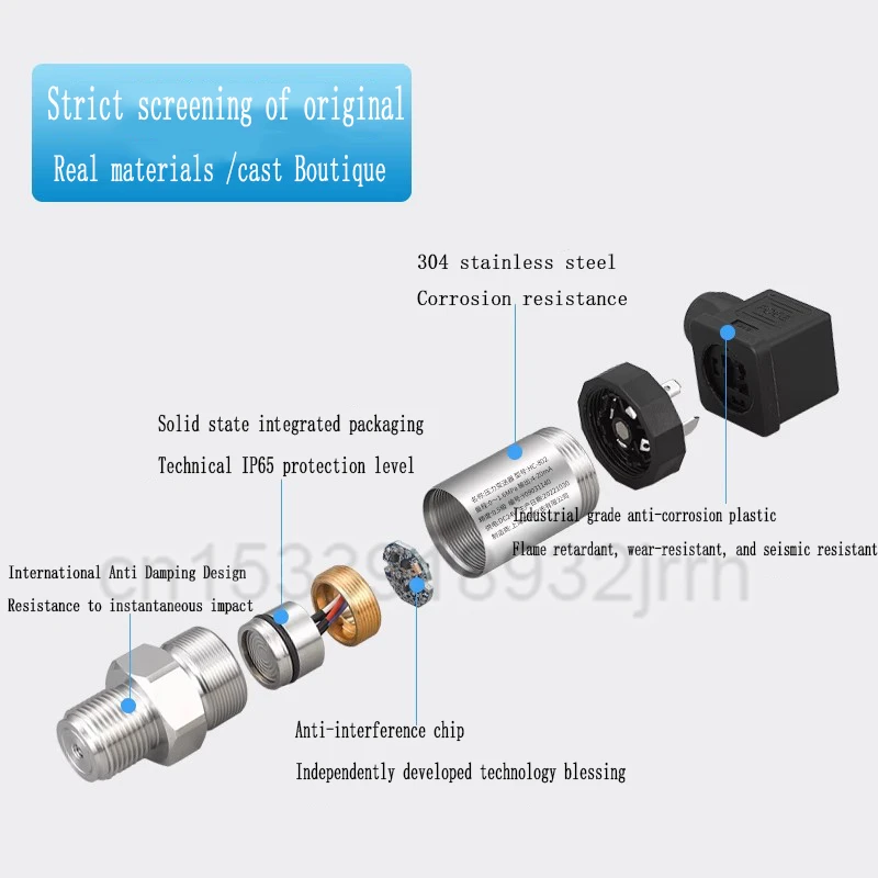 1 Stuks Kleine Type Drukzender Schakelaar 4-20ma Hoge Precisie Constante Druk Watervoorziening Stoom Hydraulische Druksensor