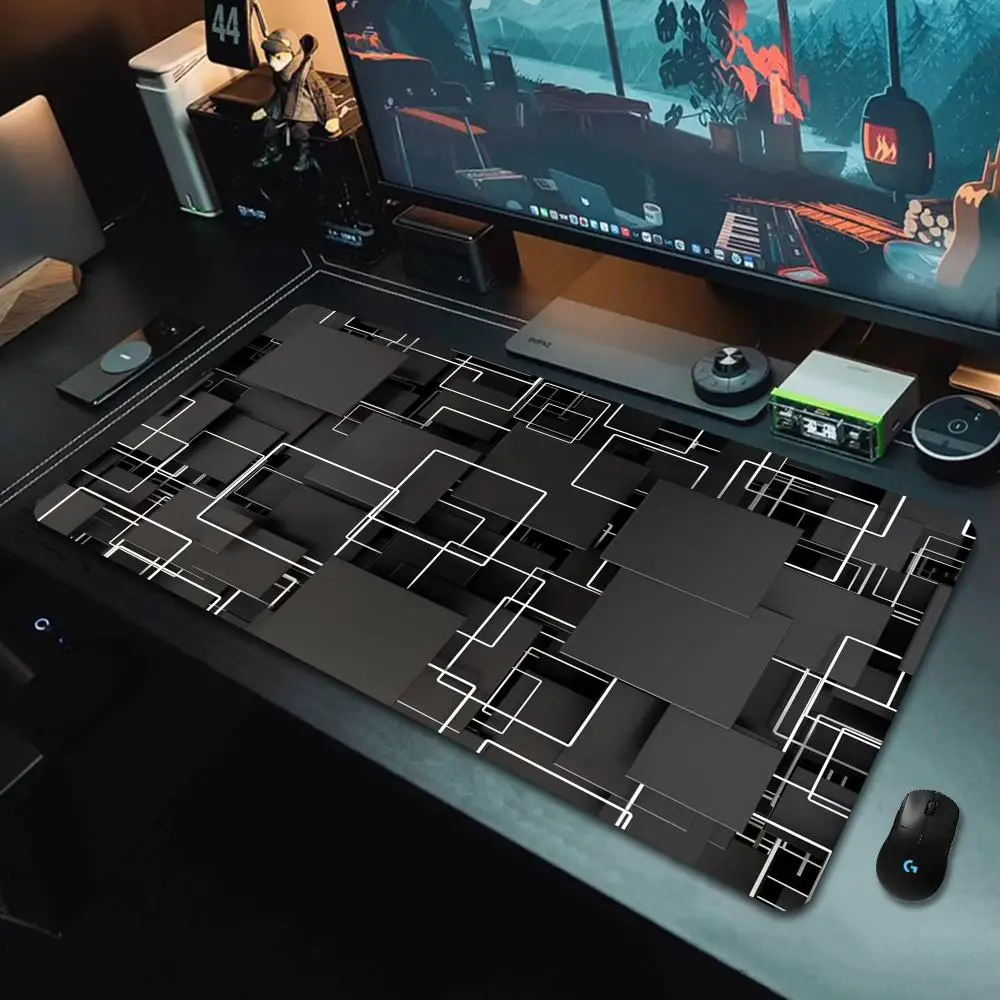 

XXL Large Gaming Mouse Pad, Abstract Layout Design Themed Mouse Pad, Laptop Rubber Desktop Mat, Suitable for Office and Home Use