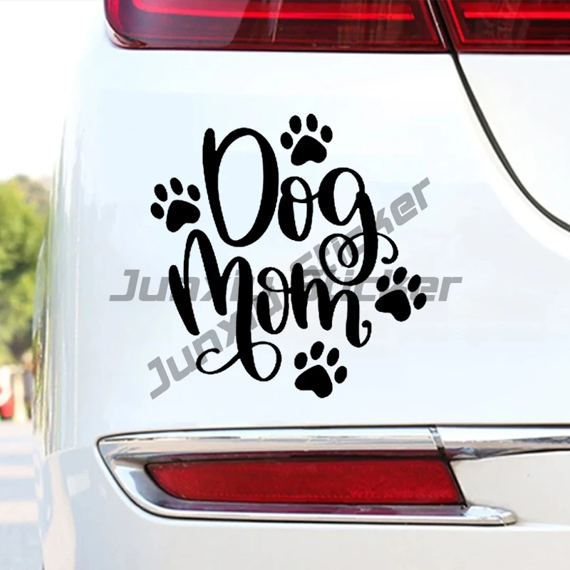Show Your Love for Your Dog - Adorable Dog Mom Decal Vinyl Sticker for Cars, Trucks, SUVs, and More!