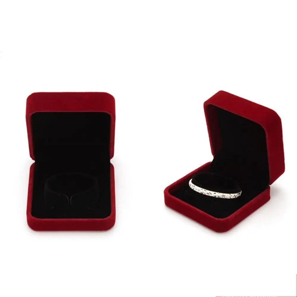 Refined Durable Solid Color Small Travel Bangle Gift Box Bracelet Holder Case Jewelry Display Packing Velvet Jewelry Box