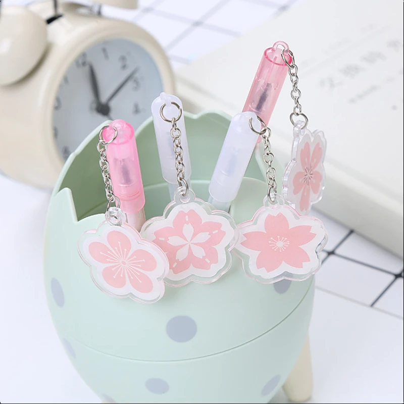 Beautiful Cherry Blossom Pendant Gel Pens Set Creative Study Stationery Office Supplies Back To School