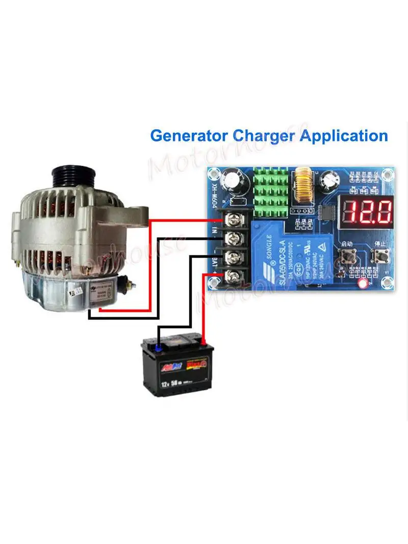 30A DC 6V-60V Batterieladegerät Automatisches Laden Controller Modul Schutzplatine Relaisschalter