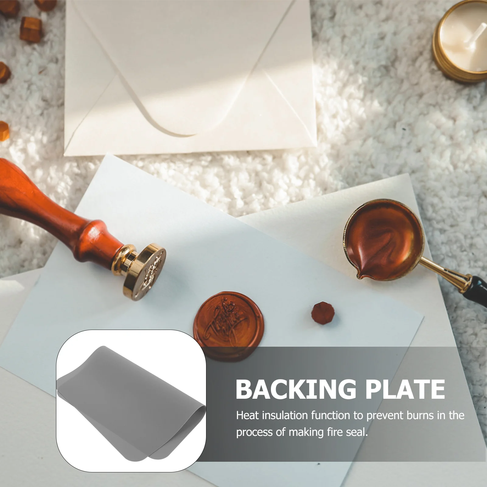 

Heat Resistant Silicone Pad for Wax Seal Double Sided Non-Stick Seal Wax Plate Mat Ideal for Home Office DIY Greeting Card