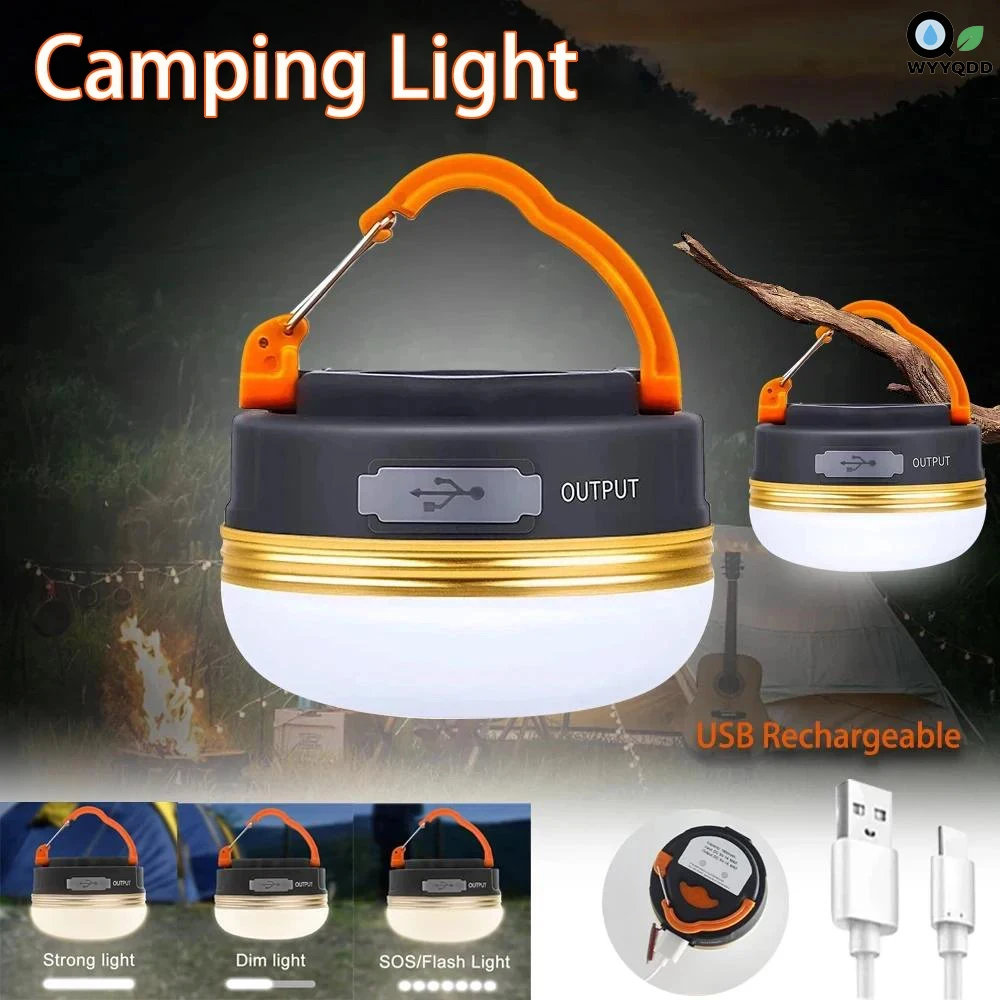 

LED Lantern Portable Camping Light 3 Lighting Modes Camplights Hanging Outdoor Tent Home Emergency Lamp with Magnet