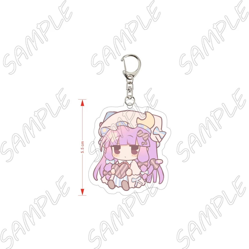 Game Touhou Project Acrylic Keychain 6CM Chibi Patchouli Knowledge Alice Margatroid Remilia Scarlet Bag Pendant Fan Collection