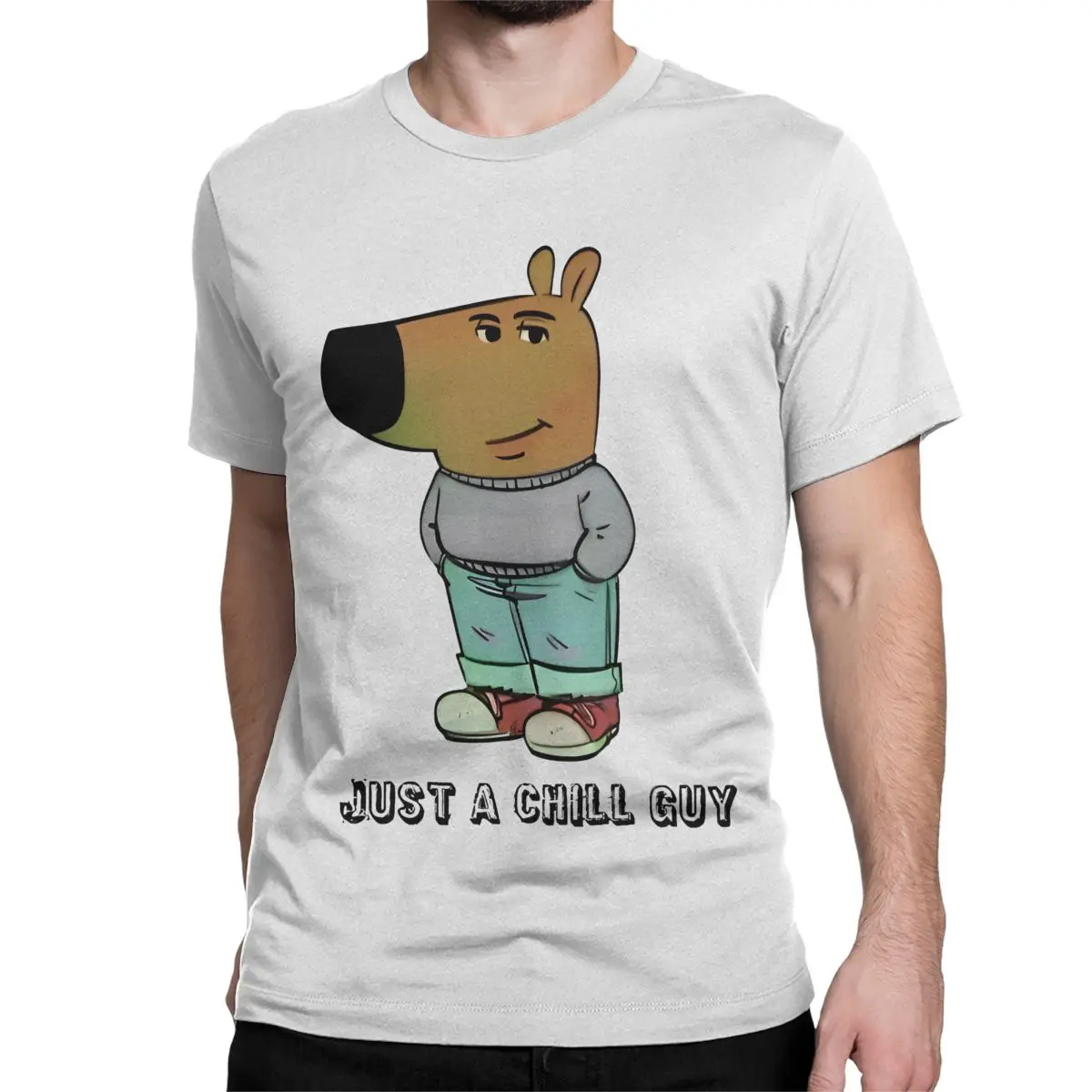 Men Women's Chill Guy Dog I'm Lowkey T Shirt Cotton Tops Cool Short Sleeve Round Collar Tee Shirt 4XL 5XL 6XL T-Shirts