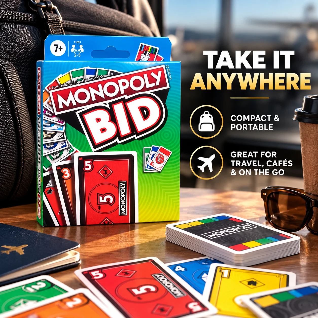 MONOPOLY BID, juego de cartas  - Hasbro Game Monopoly reseña y precio