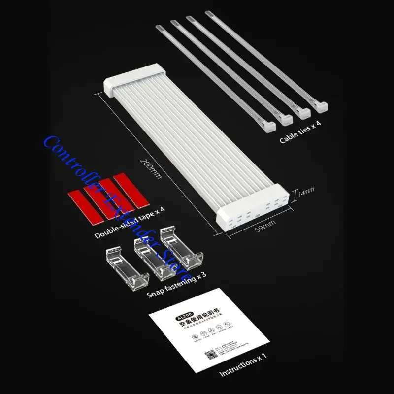 N84B 8pinグラフィックカード電源ケーブル44 LEDストリップ360illuminationArgb同期PC拡張ケーブル税関PCビルド
