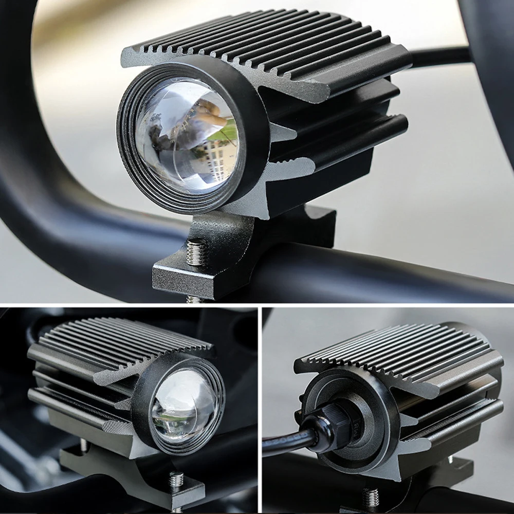 Motorcycle Fog Light Car Dual Color Led Headlight Spotlights Projector Head Light ATV Scooter for Auxiliary Lamp Accessories 80W