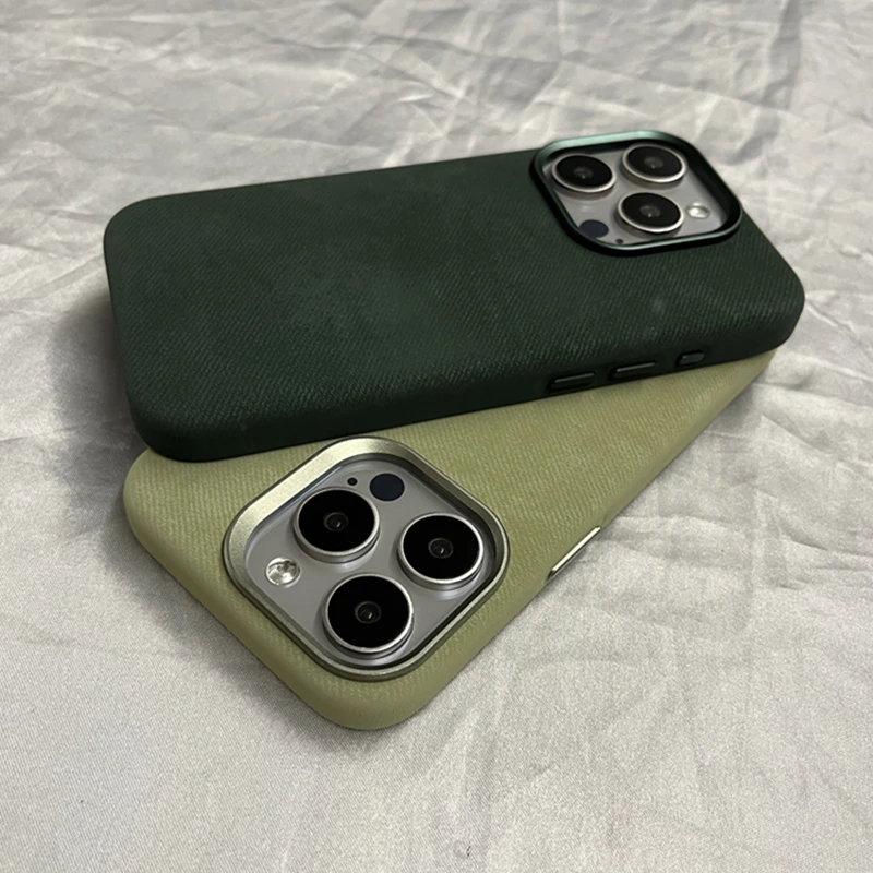 

Premium Flannelette Leathe Magnetic Case For iPhone 17 12 13 14 15 16 Pro Max Luxury Metal Camera Protection Shockproof Cover