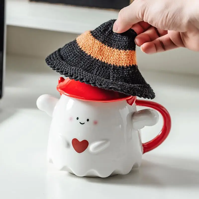 Funny Little Devil Ceramic Mug for Halloween Easter Gift Practical Couple High Value Home Drinking Cup