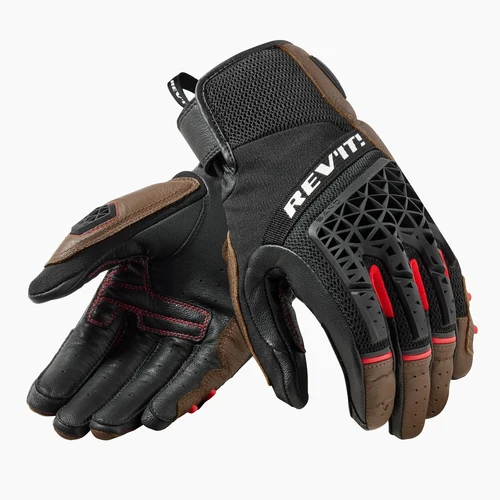 Imagen 1 del producto Nuevos guantes ventilados Black/Brown Revit Sand 4 Trial Moto Adventure Touring guantes deportivos de carreras de motos de cuero genuino