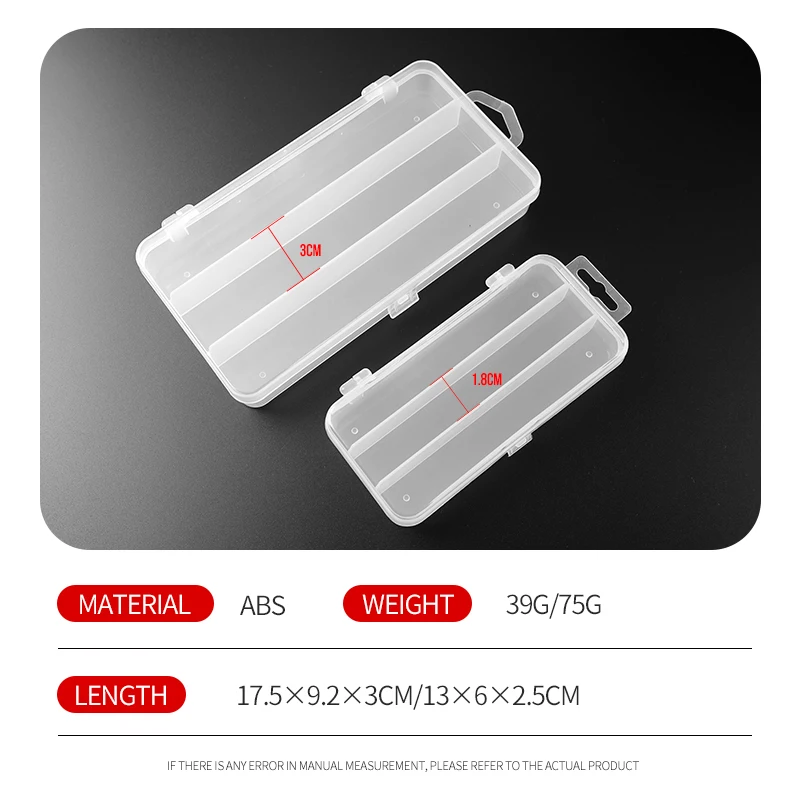 TAIYU 3 Compartment Mini Fishing Tackle Box Storage 13cm 17cm Lure baits Minnow Pencil Lure High Quality Fishing Box