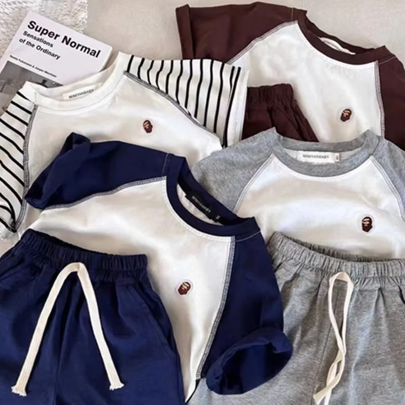 

Children's summer set, short sleeved and shorts two-piece set